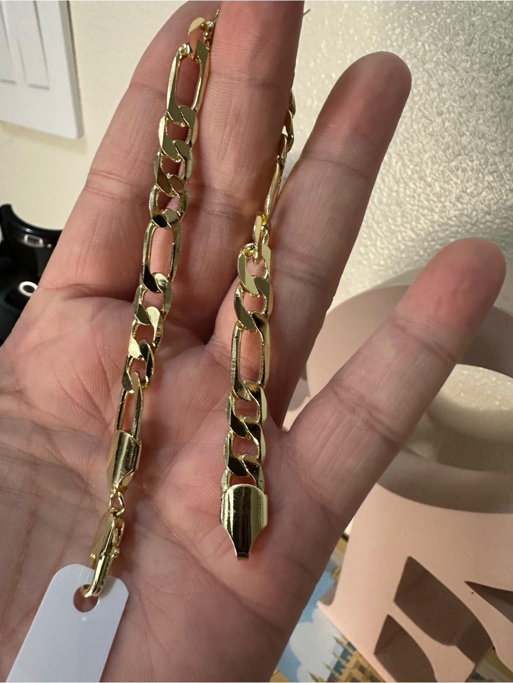 18k gold filled figaro bracelet